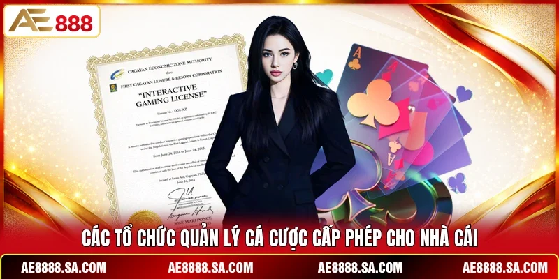 Các tổ chức quản lý cá cược cấp phép cho nhà cái